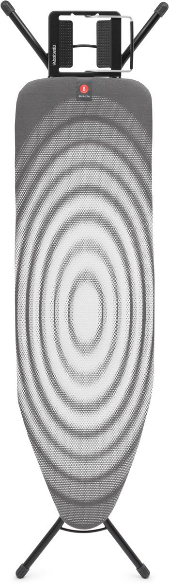 Brabantia strygebræt b - til strygejern - 124 x 38 cm - titan oval