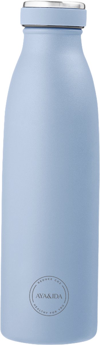 Aya ida - drikkedunk - termokande - vandflaske - 500ml - pulverblå