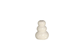 Vase pebble ceramic h.9.5 ø7 cm white