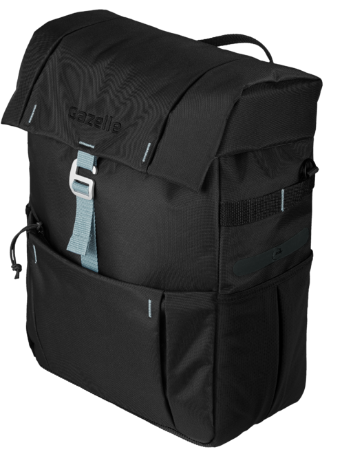 Gazelle Single Bicycle Bag - Black Light Olive
