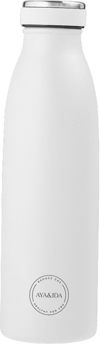 Aya ida - drikkedunk - termokande - vandflaske - 500ml - vinterhvid