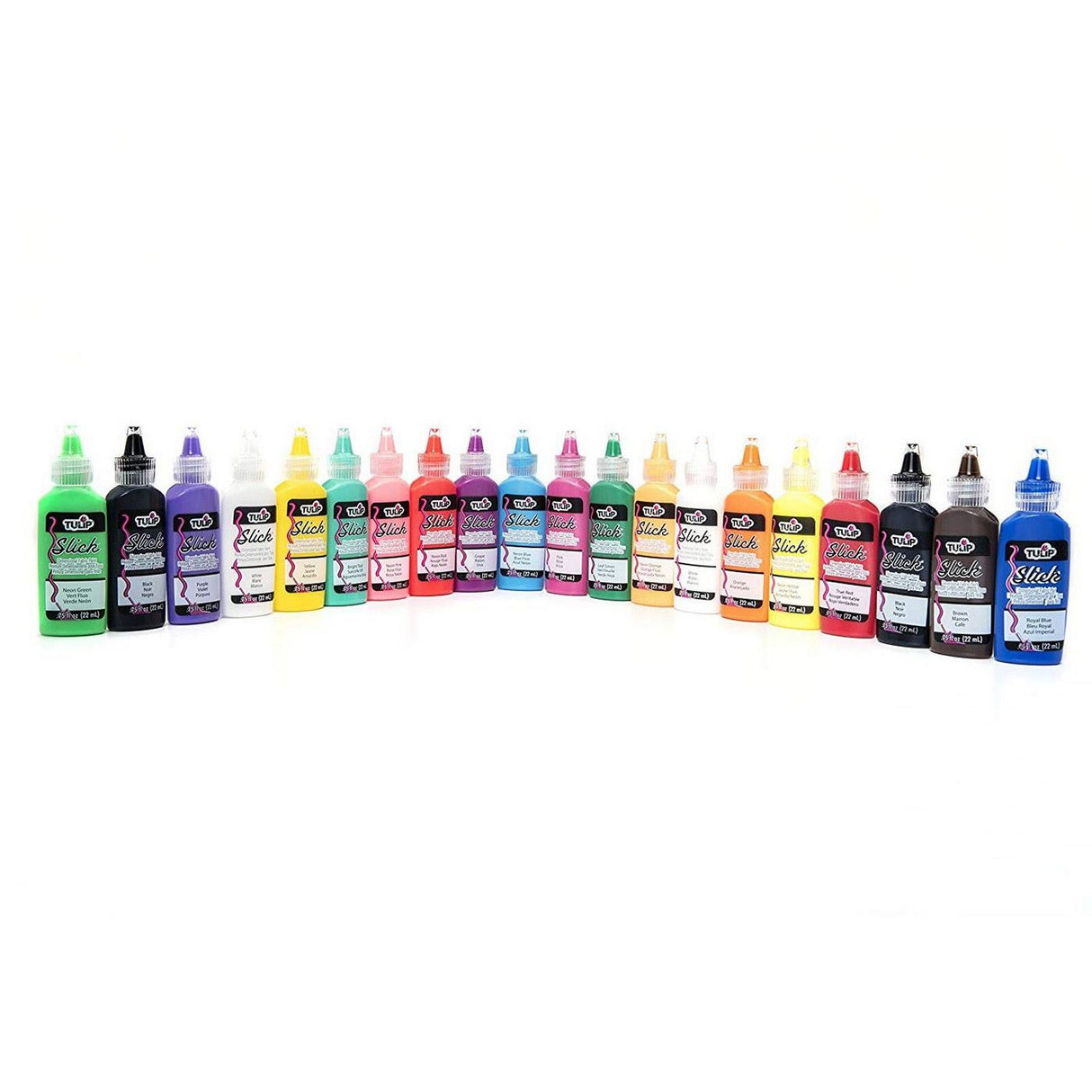 Tulipan • 3D tekstilmaling 22ml regnbue neon 20stk.