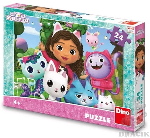 Dinotoys dino puslespil - dreamworks gabby's dukkehus - 24 brikker