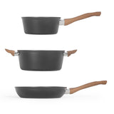 Livoo 5-delt Pan Set Aluminium Black