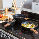 Livoo 5-delt Pan Set Aluminium Black