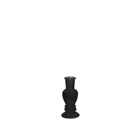 Idéer 4 sæsoner lysestage vase Venedig fløjlssort ø5cm