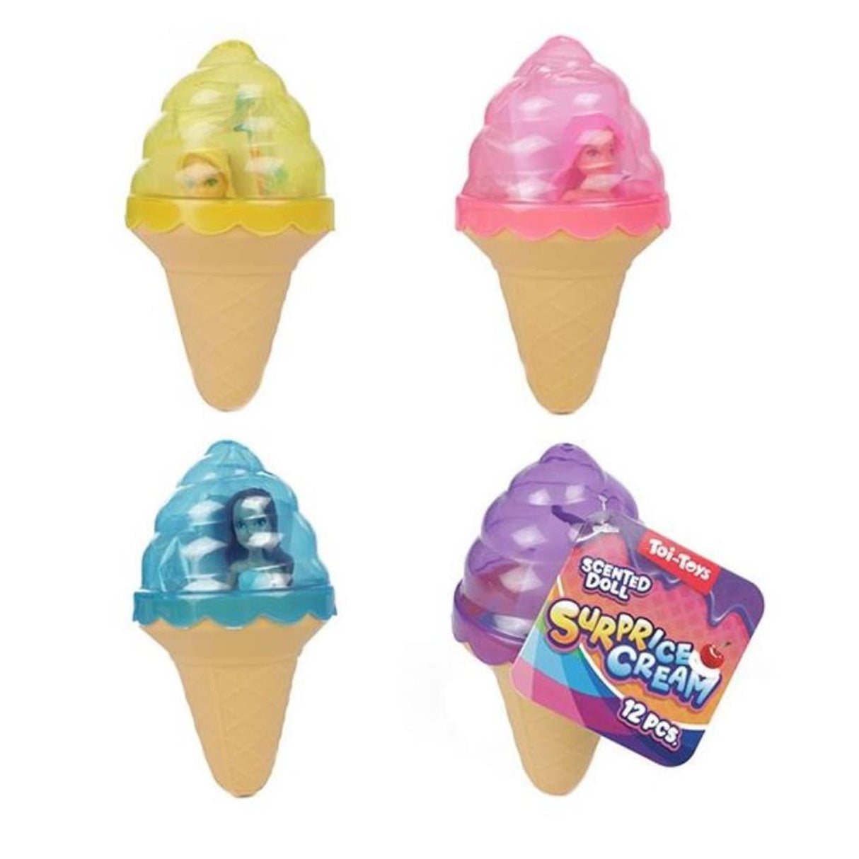 Toi-legetøj toi legetøj overraskelse creme dukke 9cm med tilbehør i is
