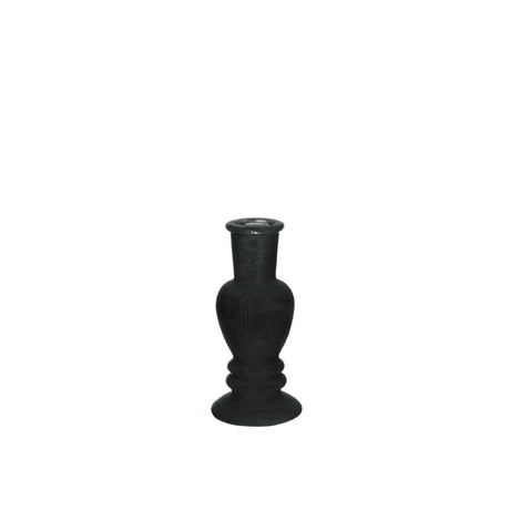Idéer 4 sæsoner lysestage vase Venedig fløjlssort ø6cm