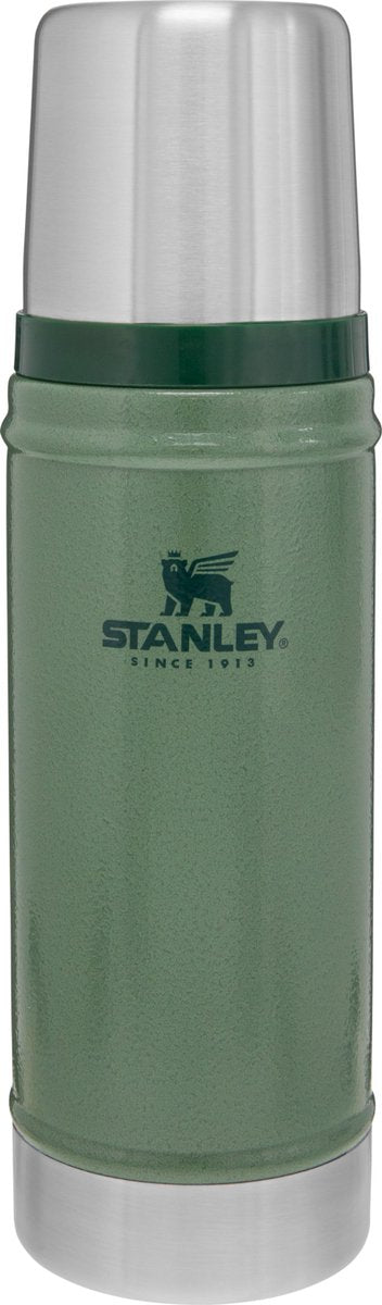 Stanley klassiske legendariske termokande 0,47l - holder varm eller kold i 15 timer - lækagesikker - tåler opvaskemaskine - BPA-fri - til kaffe, te og mere - termokande i rustfrit stål - hammertone grøn
