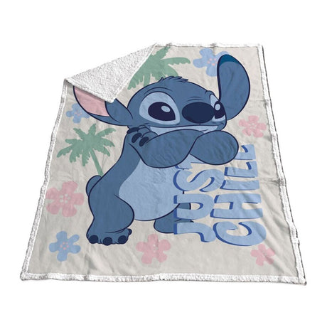 Stitch sherpa tæppe 130x170 cm