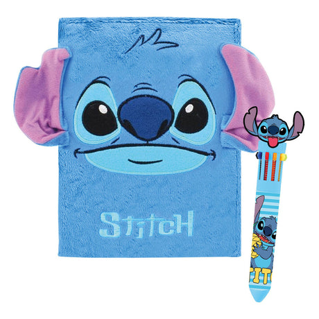 Lilo stitch luksus notesbog i plys med pen