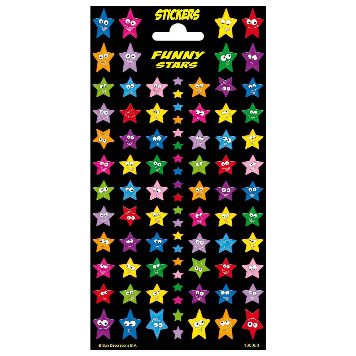Kreativt håndværksgruppeklistermærkeark glimt - stjerner