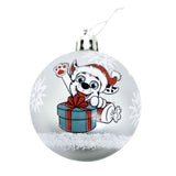 Paw patrol kinder kerstballen zilver, 10st.