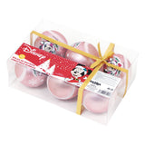 Disney kinder kerstballen minnie mouse roze, 6st.
