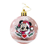 Disney kinder kerstballen minnie mouse roze, 6st.