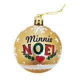 Disney kinder kerstballen minnie mouse goud, 6st.