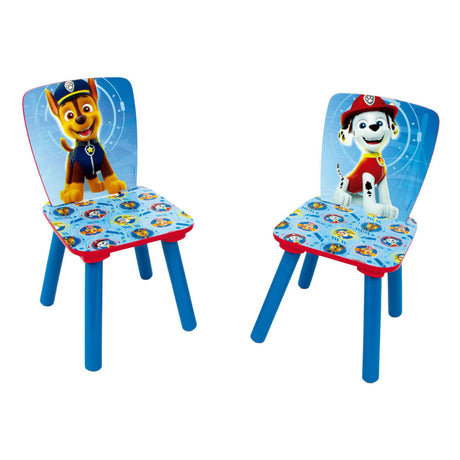 Paw patrol set houten tafel met twee stoelen - 3dlg.