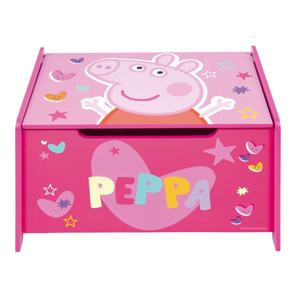 Peppa gris legetøjskasse i træ