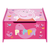 Peppa gris legetøjskasse i træ