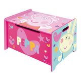 Peppa gris legetøjskasse i træ