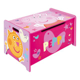 Peppa gris legetøjskasse i træ