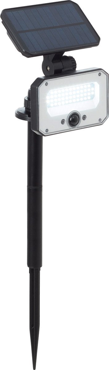 Brilliant Joplin - udendørslampe - led 7w - solenergi - 1100 lm - 4100k - sensor - ip54 - fjernbetjening - sort