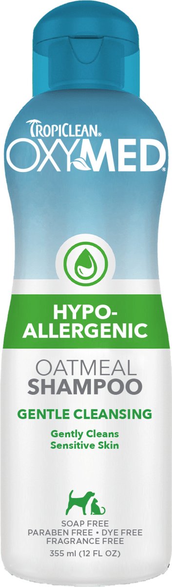 Tropiclean oxy-med - hundeshampoo hypoallergen - 355 ml