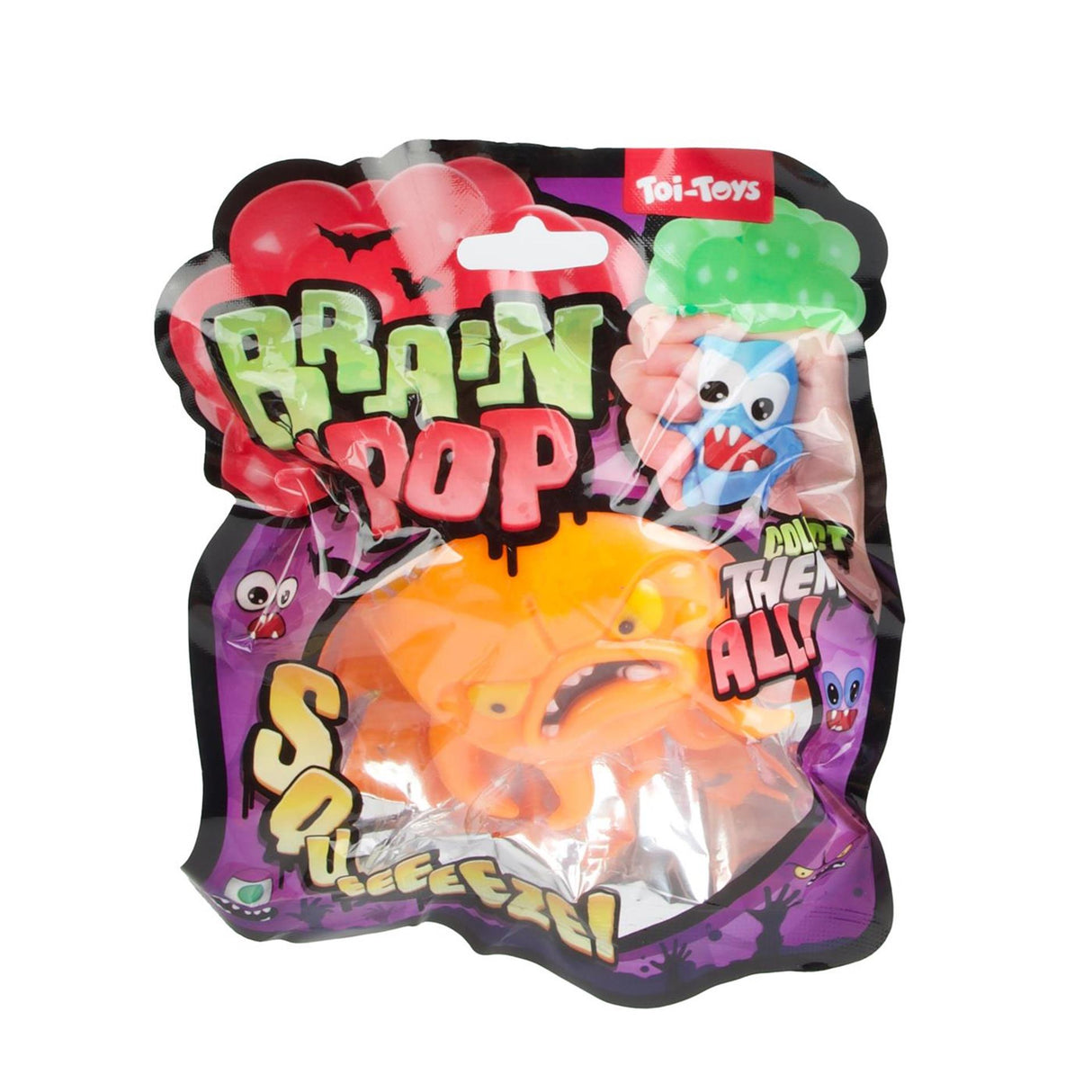 Toi-legetøj sjov squeeze figur -brain pop- 4ass