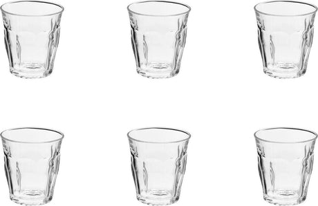 Duralex picardy vandglas 250ml 6 stykker gennemsigtigt hærdet glas