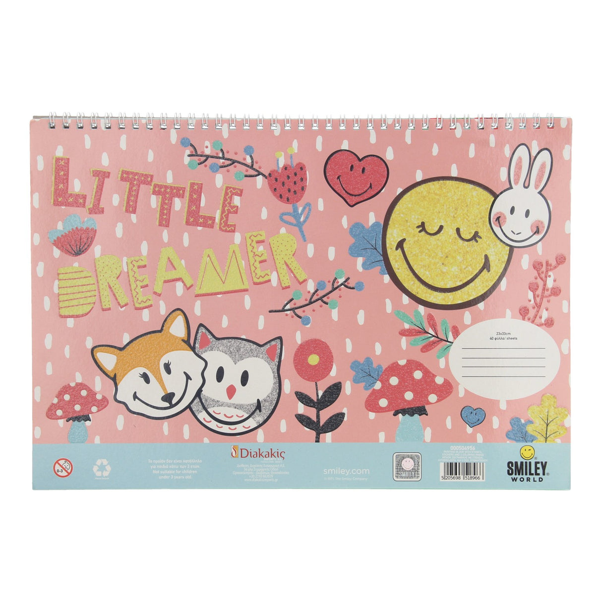 Smiley Sketch Block med klistermærker