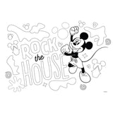 Mickey Mouse Mickey Mouse -farvelægningssider med stencil og klistermærker HOB