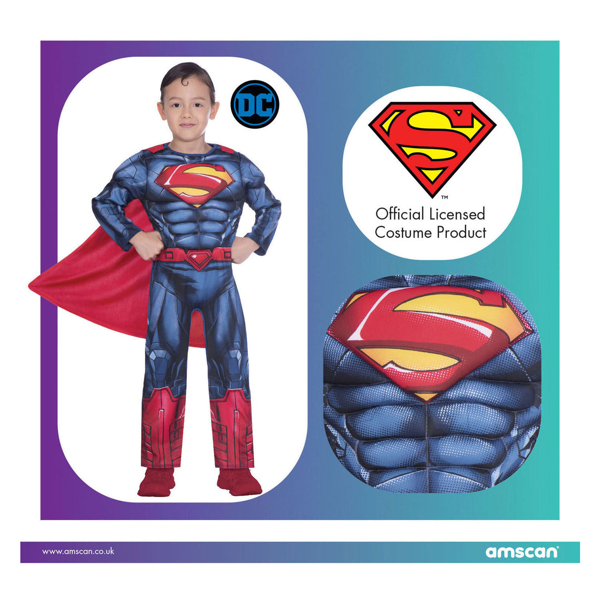 Børns kostume Superman Classic, 4-6 år gammel