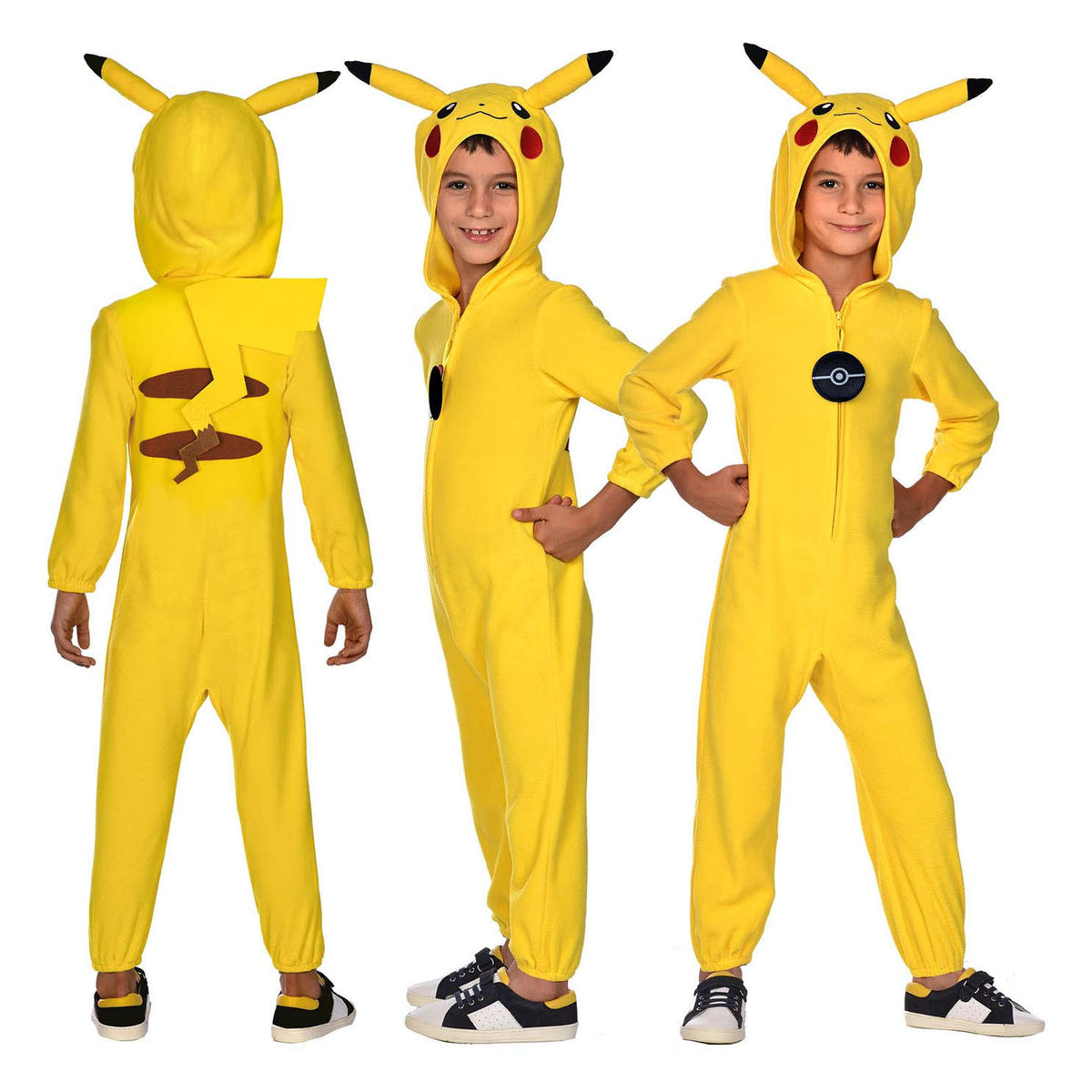 Pokémon børns kostume Pokemon Pikachu Onesie, 6-8 år gammel