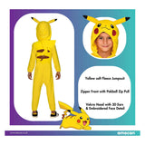 Pokémon børns kostume Pokemon Pikachu Onesie, 6-8 år gammel