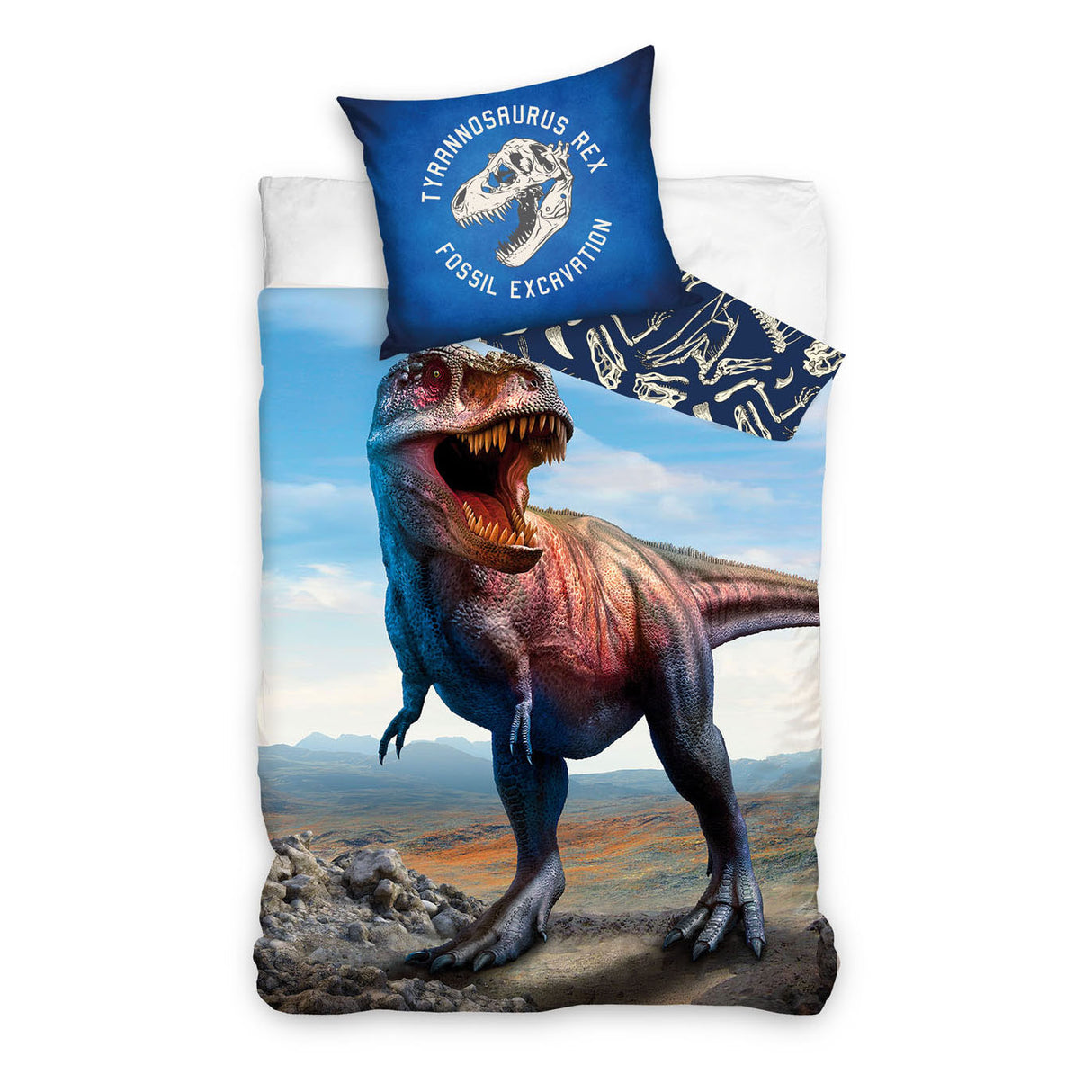 Dyneovertræk T-Rex-bomuld, 140x200cm