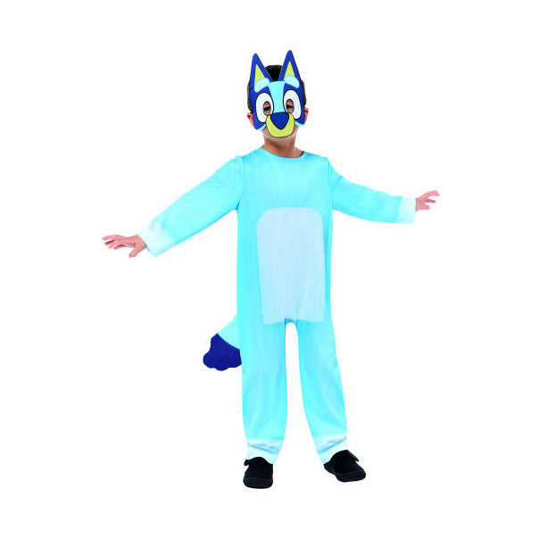 Børnekostume jumpsuit blå, 4-6 år