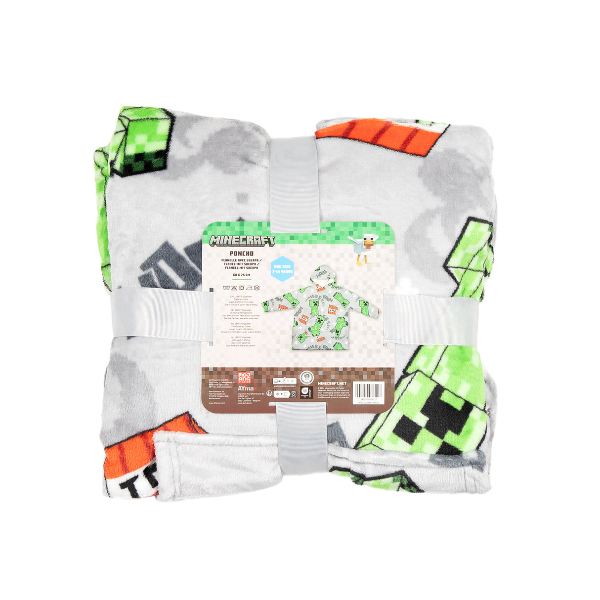 Minecraft børne fleece hættetrøje tæppe sweater, 7-14 år