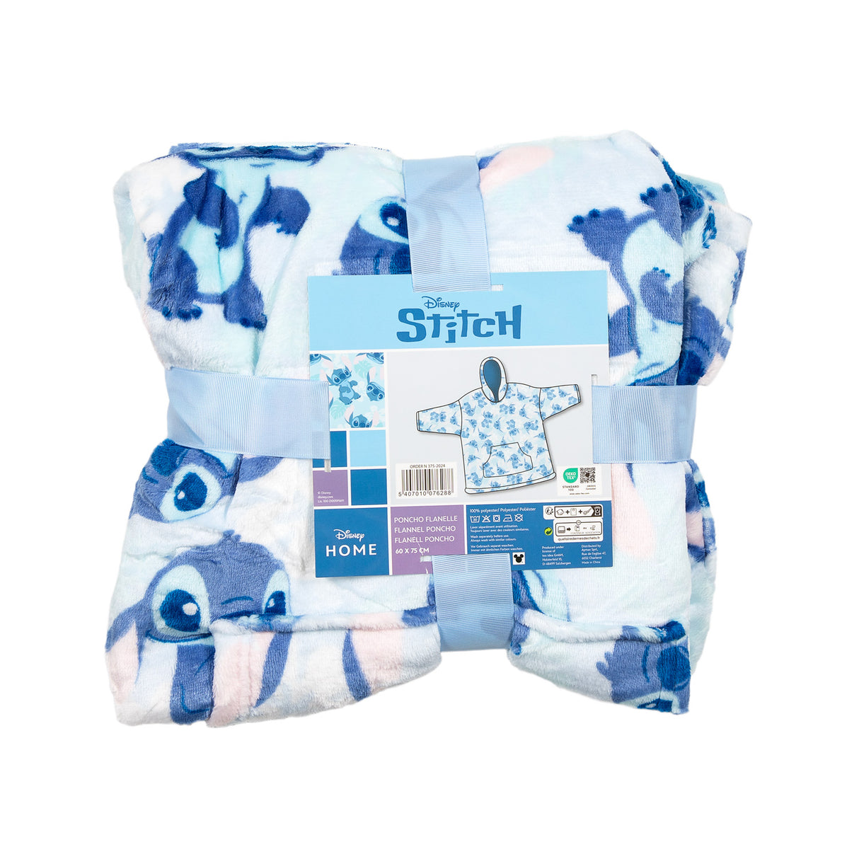 Puch stitch børne fleece hættetrøje tæppe sweater, 7-14 år