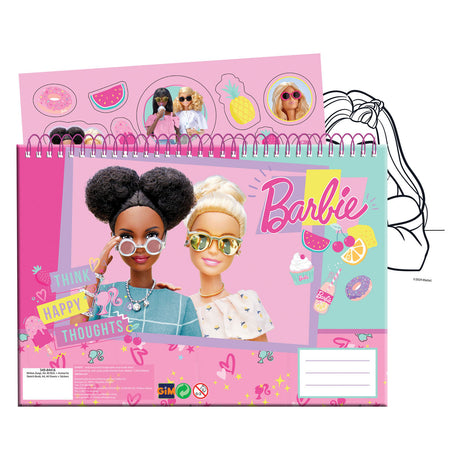 Mattel tegneblok barbie, 40 ark inkl. klistermærker