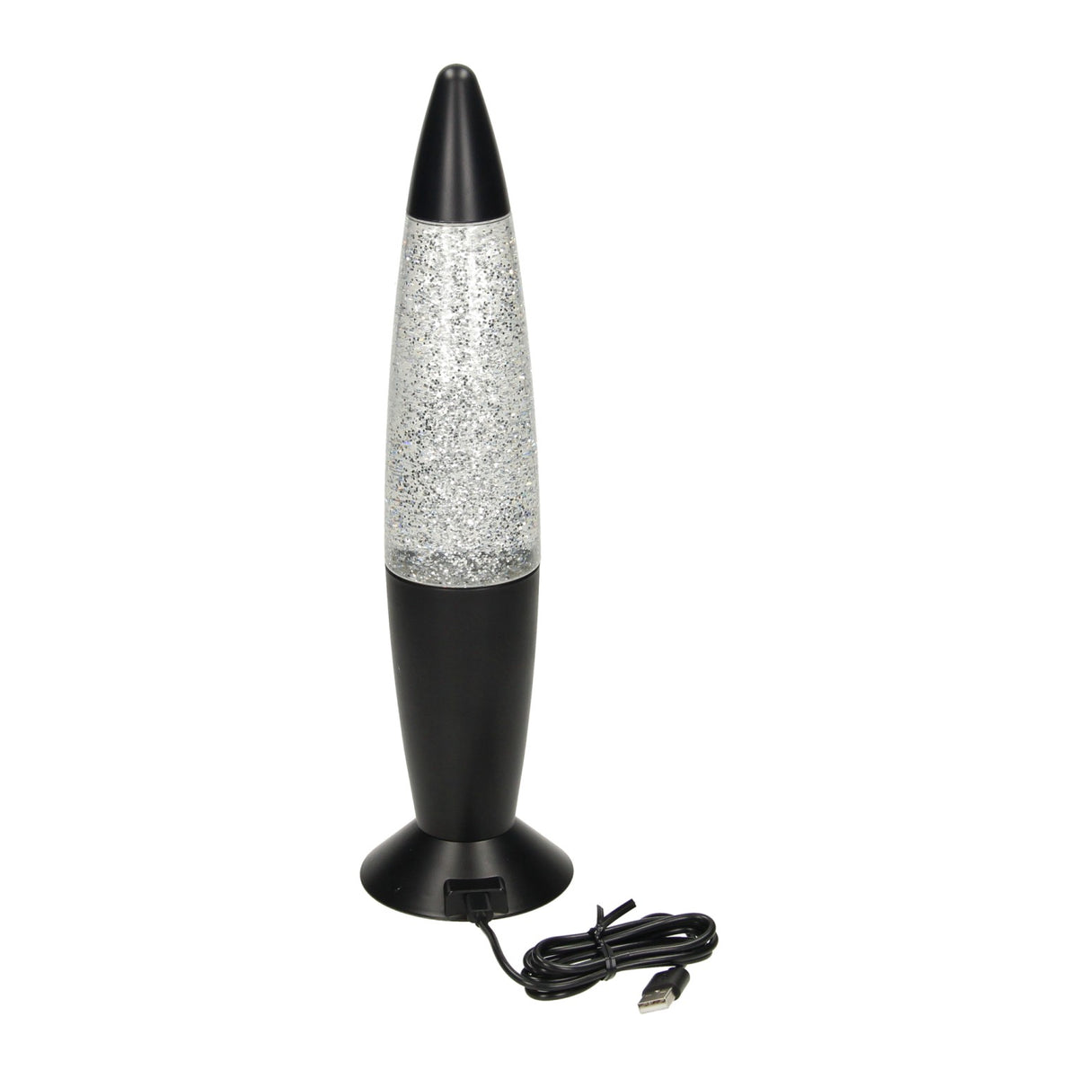 Glitter LED LAMP -farveændring, 34 cm