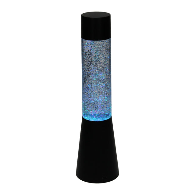 Glitter LED lampe farveændring, 33 cm