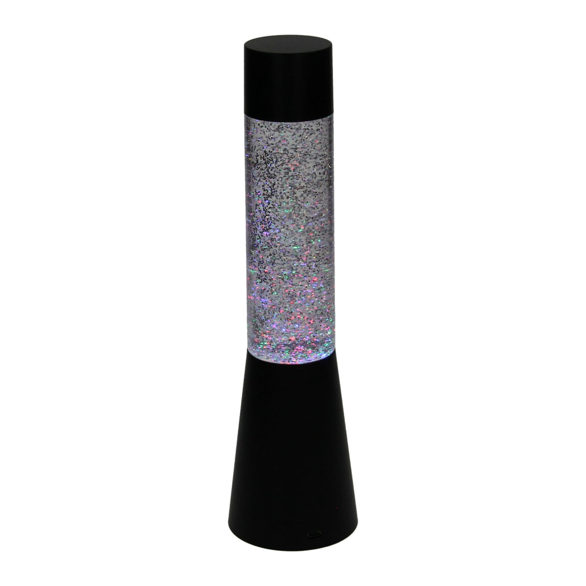 Glitter LED lampe farveændring, 33 cm