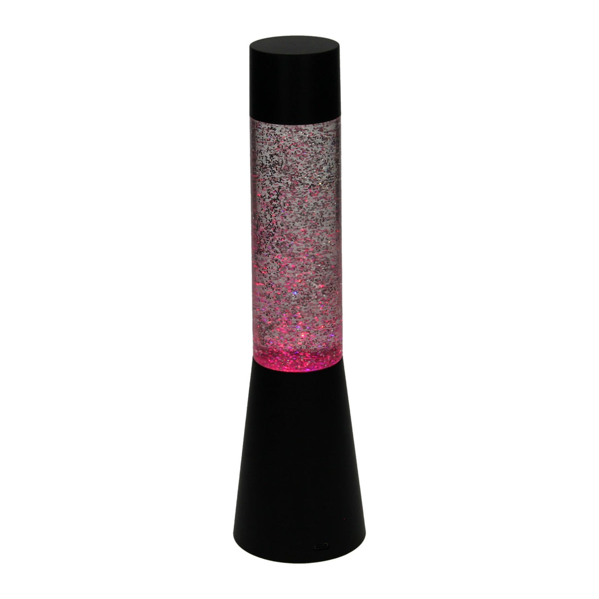 Glitter LED lampe farveændring, 33 cm