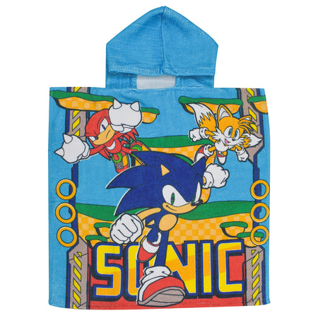 Sonic håndklæde poncho bomuld, 55x110cm