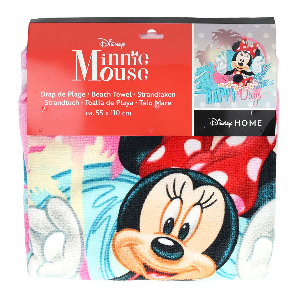 Disney håndklæde poncho minnie mouse 55x110cm