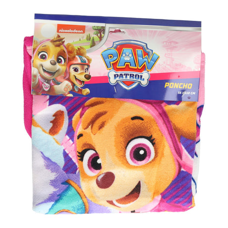 Paw patrulje håndklæde poncho pink 55x110cm