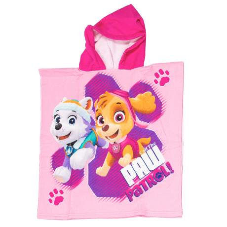 Paw patrulje håndklæde poncho pink 55x110cm