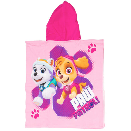 Paw patrulje håndklæde poncho pink 55x110cm