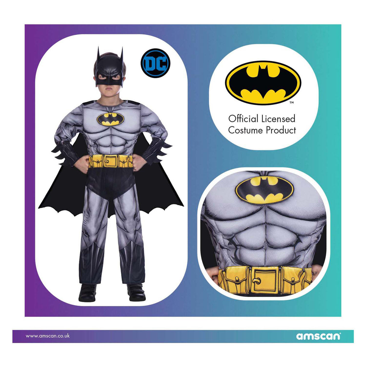 Børnekostume batman - 3-4 år