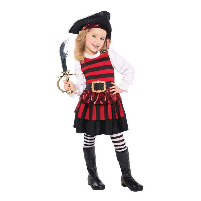 Børnekostume piratpige - 4-6 år